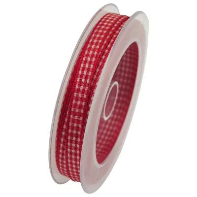 Nastro vichy mm.08 m.20 rosso