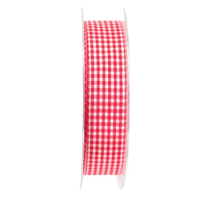 Nastro vichy mm.25 m.20 rosso
