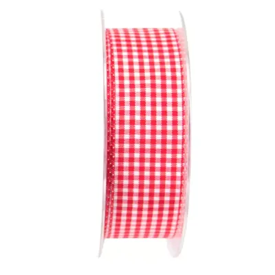 Nastro vichy mm.40 m.25 rosso