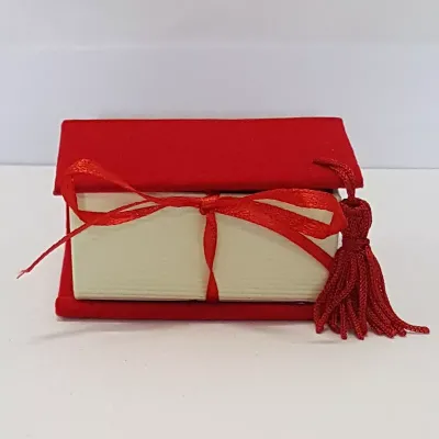 Scatolina libro laurea 7x5 rosso (12 pz.)