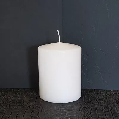 Moccolo d.10 h.15 bianco  (pz 4)