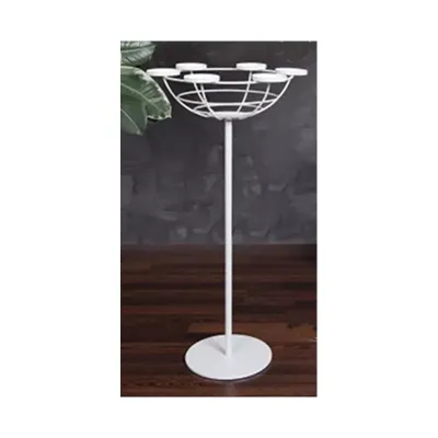 Candeliere 6 fiamme metallo bianco