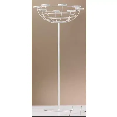 Candeliere 8 fiamme metallo bianco