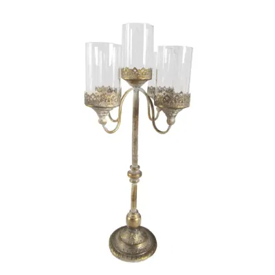 Cm-candeliere metallo h.85 oro