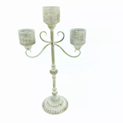 Cm-candeliere metallo h.78 bianco