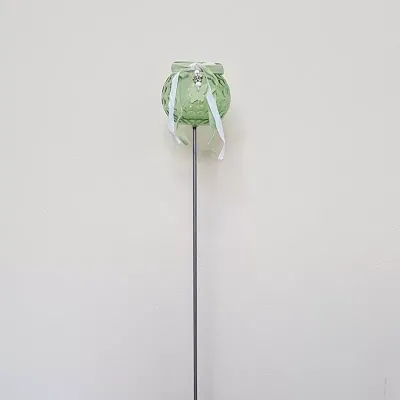 Portacandela vetro verde