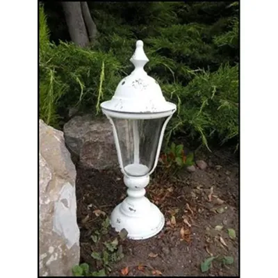 Lampione  metallo antik white 42