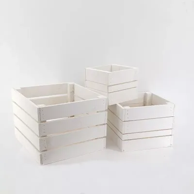 Cb-cassetta legno 27x27 bianco (set 3)
