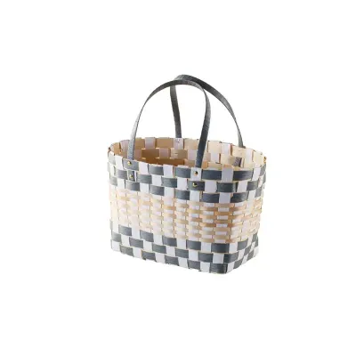 Borsa rattan 38x24 bianco (set 2)