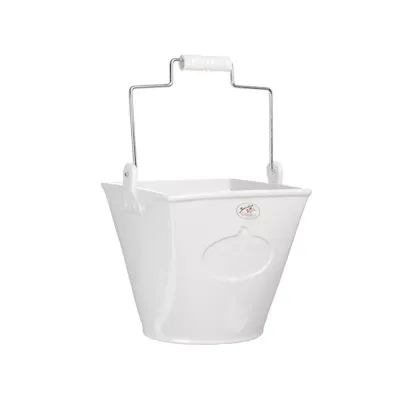 Secchiello quadro 14x14 bianco 