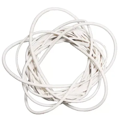 Corona rattan d.25 bianco