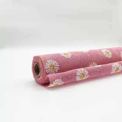 Bobina t 0,51x05 cot.fiori 3d rosa