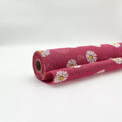 Bobina t 0,51x05 cot.fiori 3d fucsia