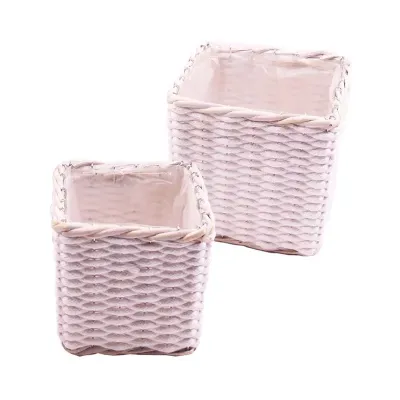 Cn-cesto quadro 17x17 bianco (set 2)