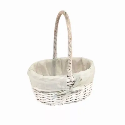 Cbb-cesto vimini stoffa 22x16 bianco