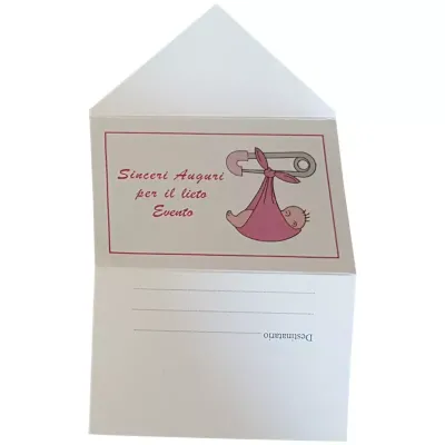 Biglietto telegramma rosa (pz.100)