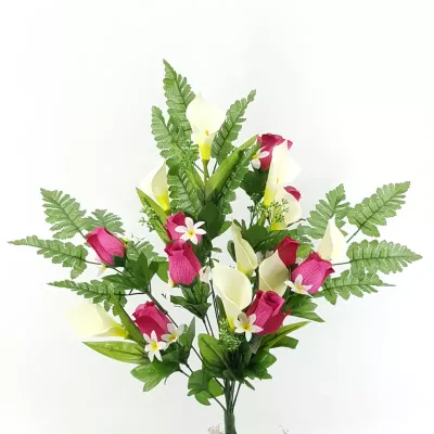 Lily-boccioli frontale 18 fiori fuxia