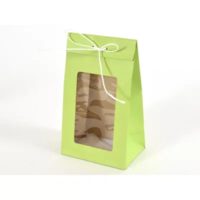 Borsa con finestra 10x07 verde (pz.12)
