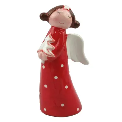 Angelo ceramica h.19 rosso