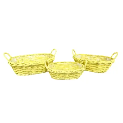 Cpp-ciotola ovale 30x18 giallo (set 3)