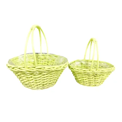 Cpp-cesto ovale 28x22 verde (set 2)