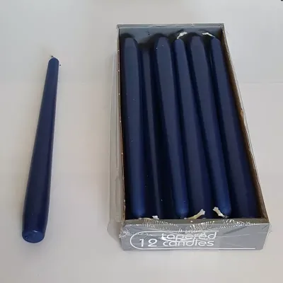 Candela conica 25 c blu  (pz 12)