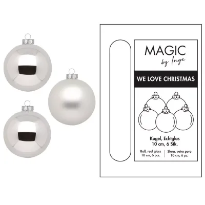 Pallina v10 bianco-argento (pz.6)