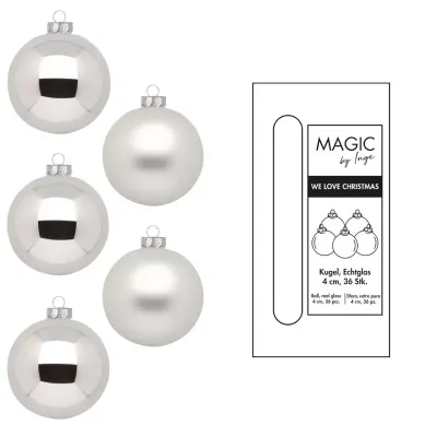 Pallina v 04 bianco-argento (pz.36)