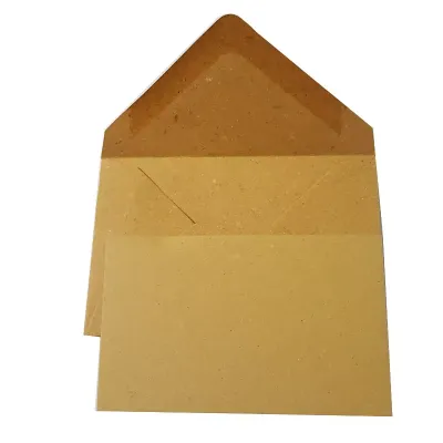 Biglietto + busta a 6x8 carta paglia (pz.100)
