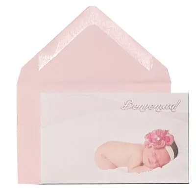 Biglietto + busta b 7x11 fun bab (pz.100) rosa