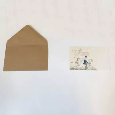 Biglietto + busta b 7x11 matrimonio (pz.100)