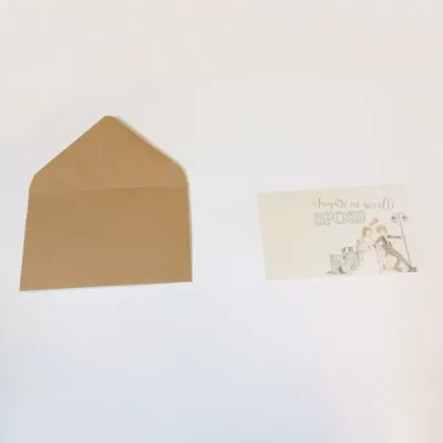 Biglietto + busta b 7x11 matrimonio (pz.100)